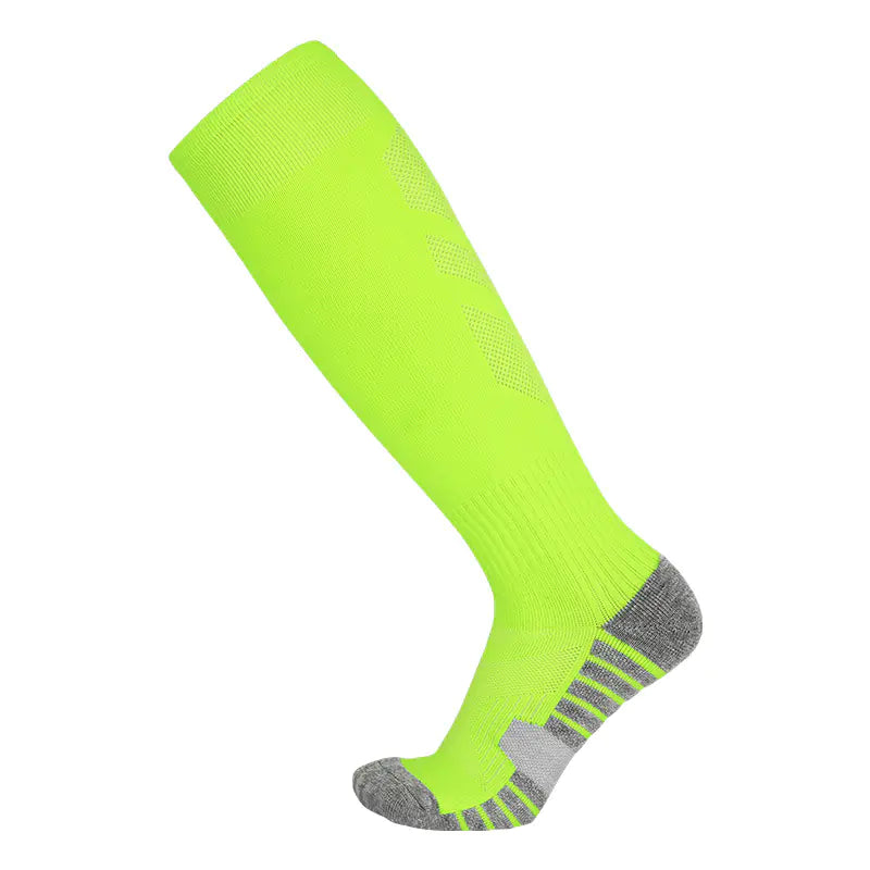 Men's High-Top Breathable Football Socks with Grip