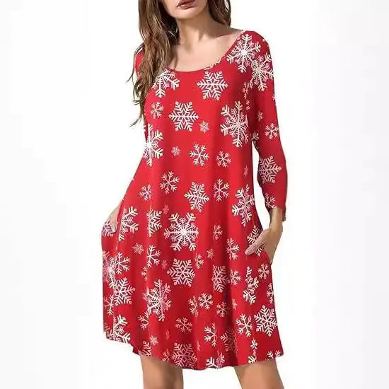 Christmas Printed Dress
