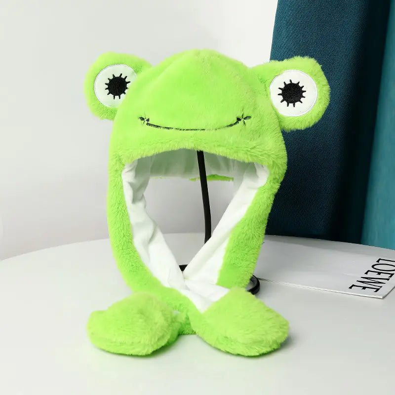 Warm Plush Hat with Moving Ears