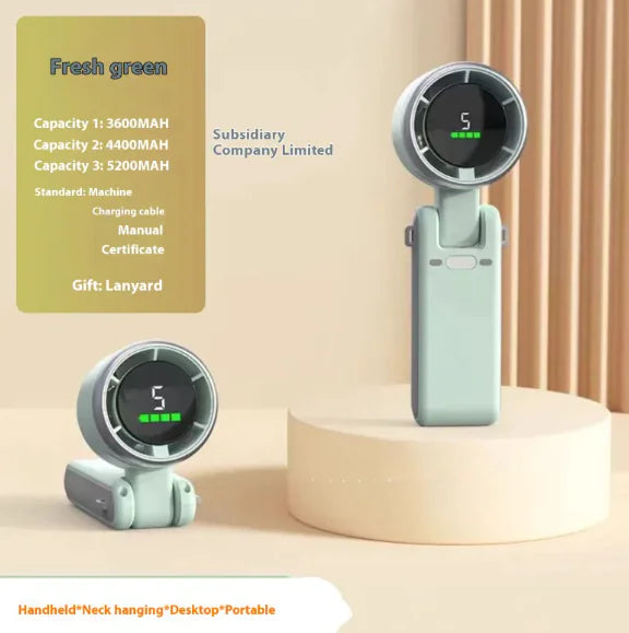 Digital Display USB Handheld Fan