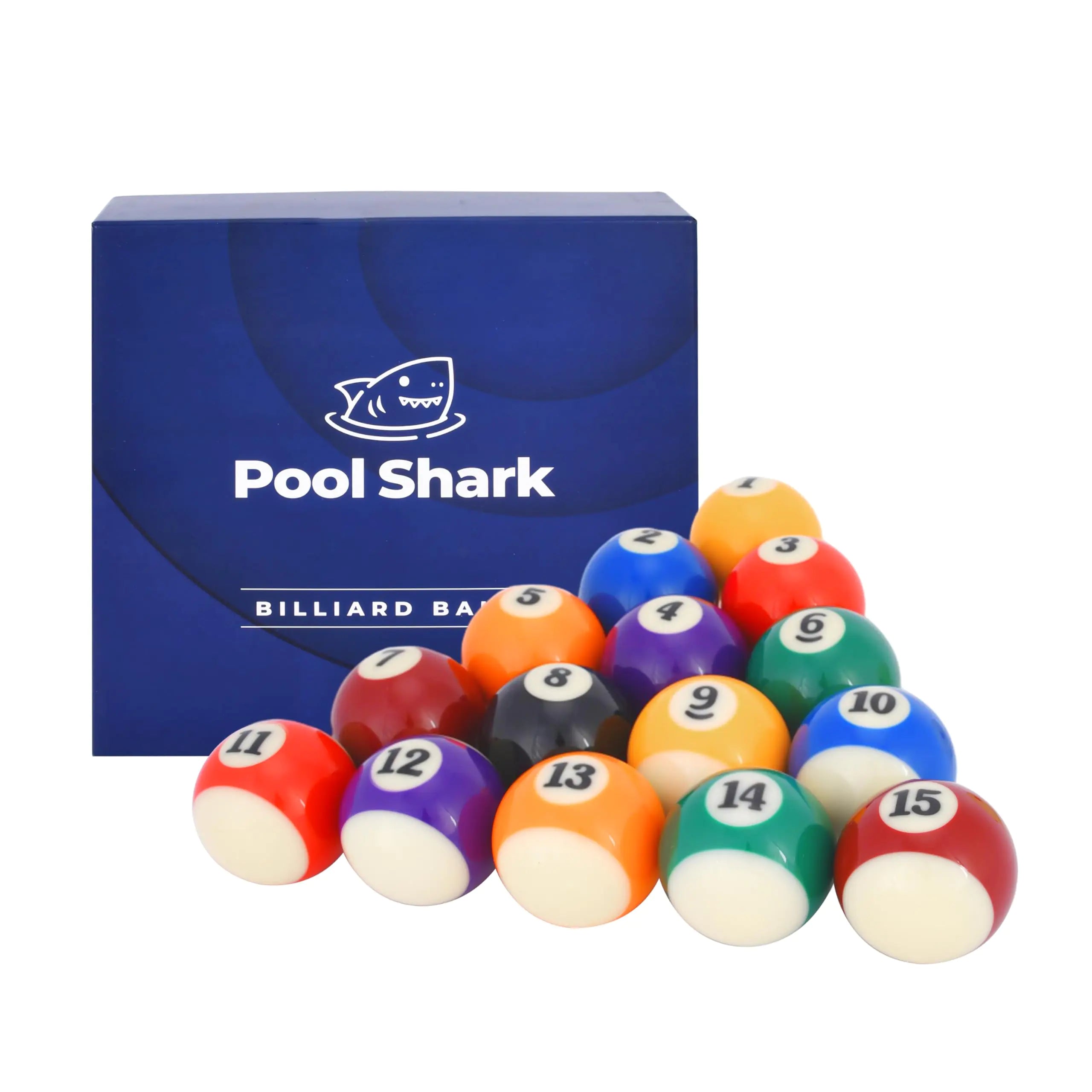 Pool Shark Pool Balls – Authentic Billiard Balls – Professional/Amateur Pool Balls Billiard Set – High-End Pure Polyresin Pool Table Balls – 2-1/4-inch Billiards Balls – Complete 16pcs Set