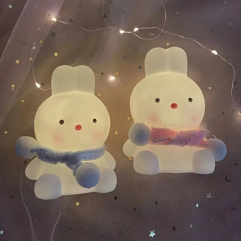 Cute LED Night Light Cartoon Rabbit Bedside Lamp