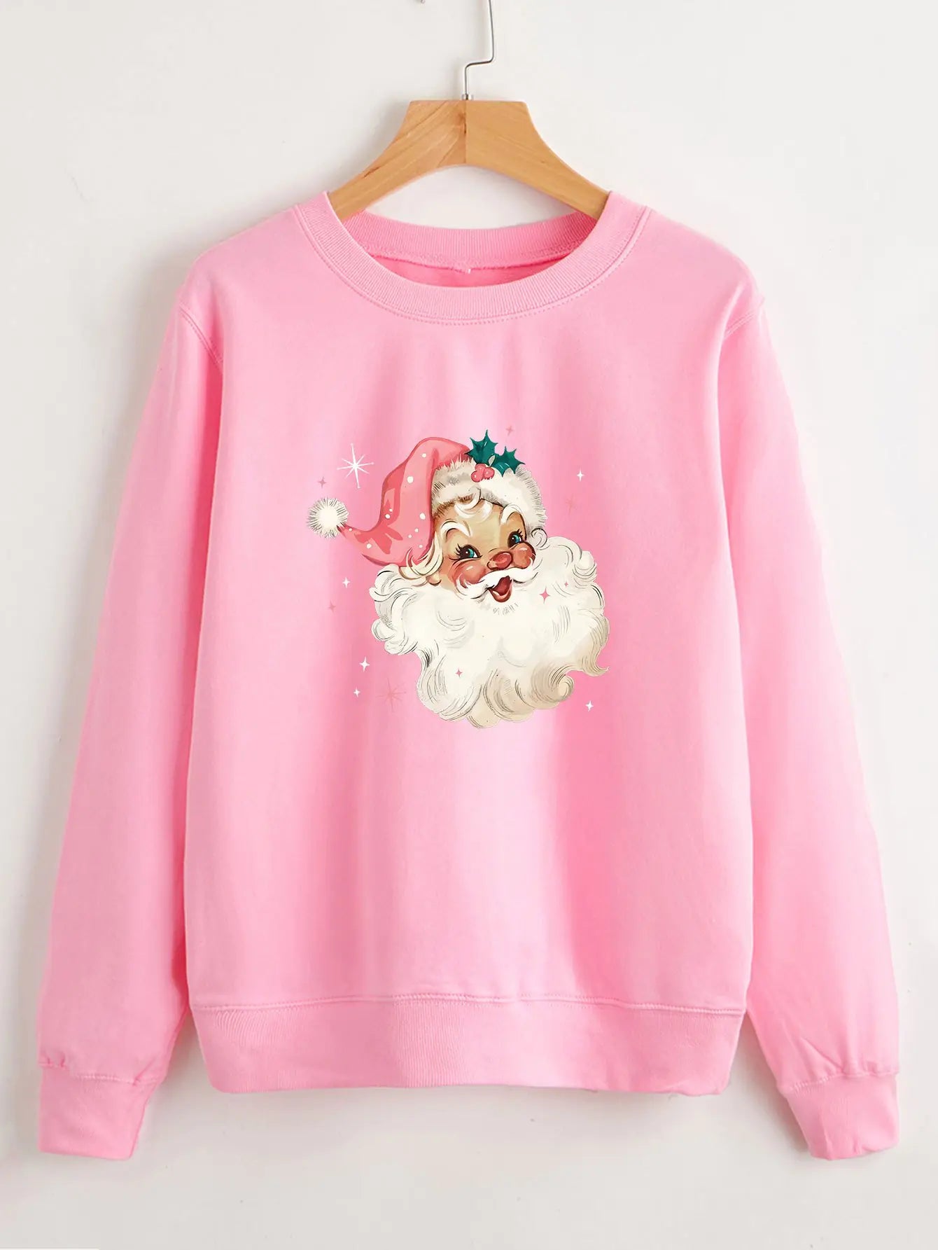 Santa Claus Pattern Women's Long Sleeve Sweater