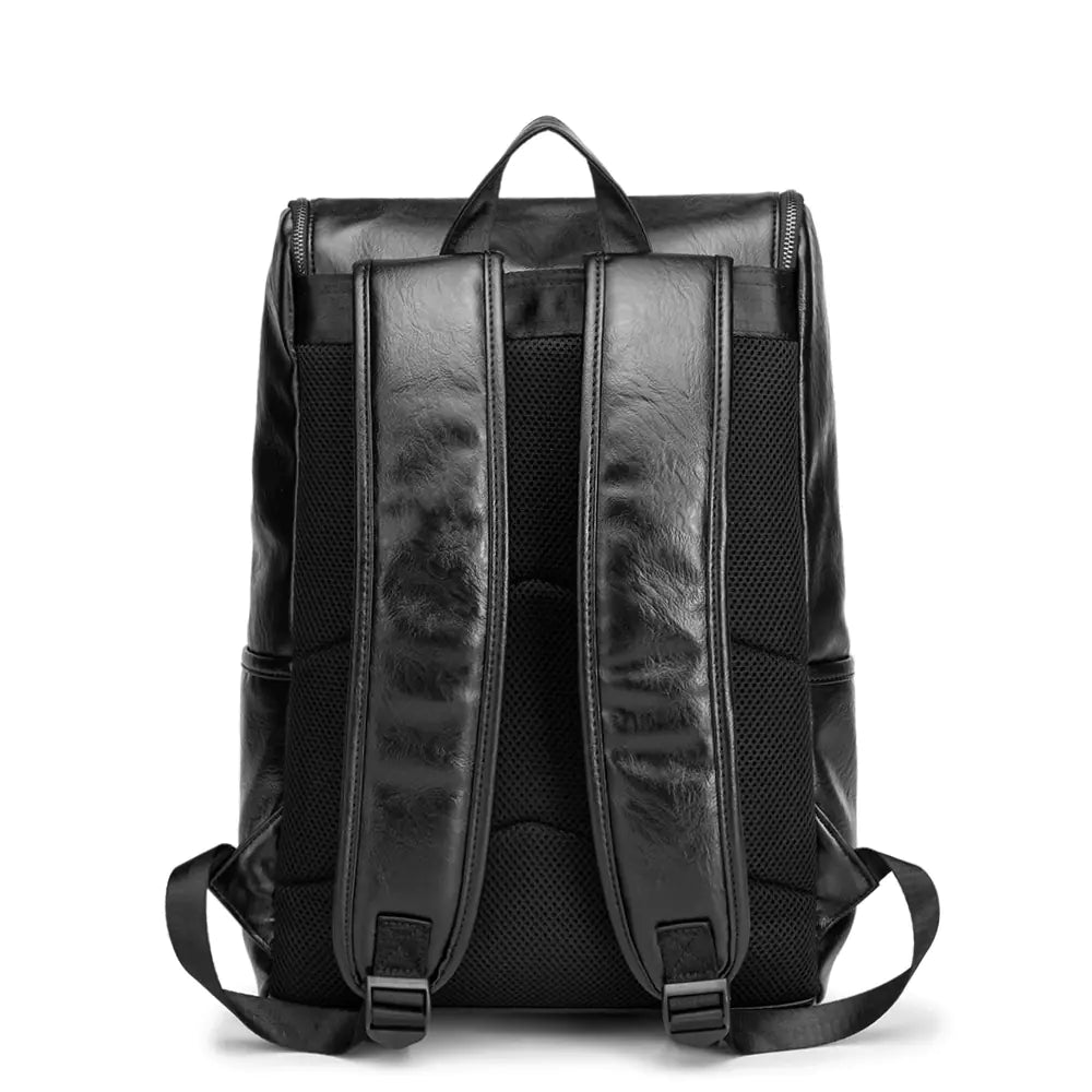 Korean Style Men's PU Backpack for Students and Travel