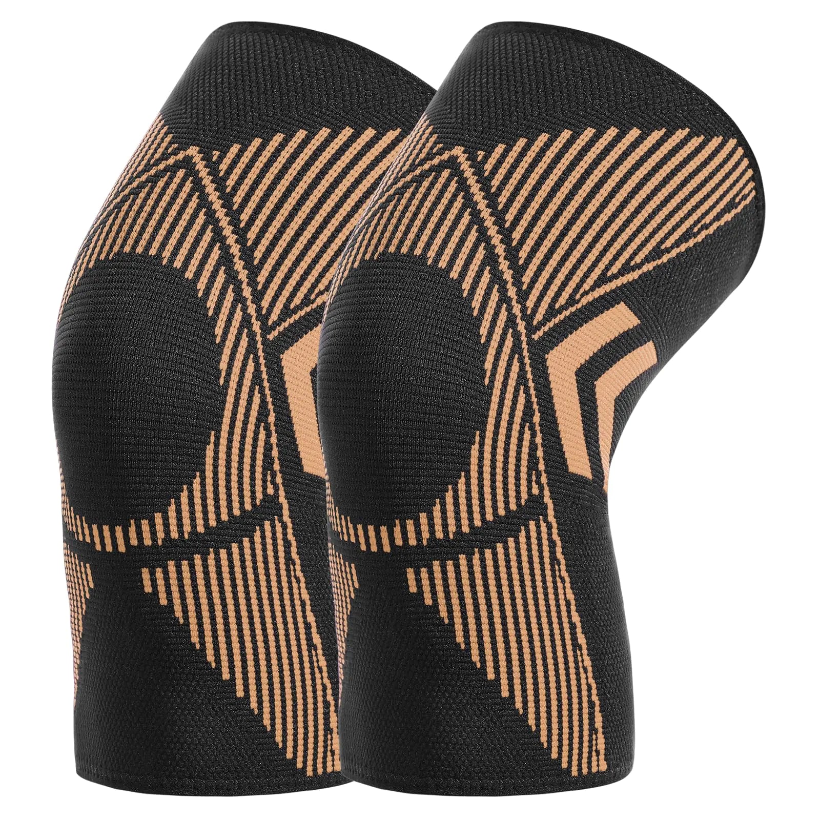 Achiou Knee Braces for Knee Pain Relief 2 Pack Knee Brace for Meniscus Tear Knee Compression Sleeves for Men & Women Knee Support Pad for Working Out Arthritis ACL Running Joint Recovery