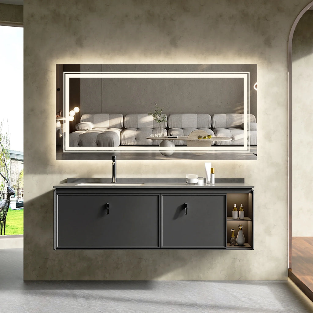 39X24In Extra Large LED Bathroom Mirror Anti-Fog Wall Mounted Vanity Mirror Backlit Light