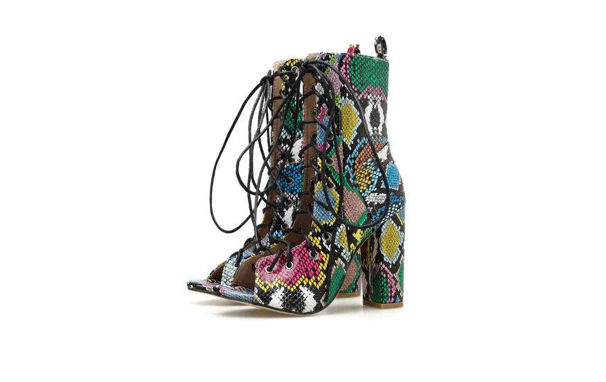 Cross-Strap Hollow High Heel Sandals