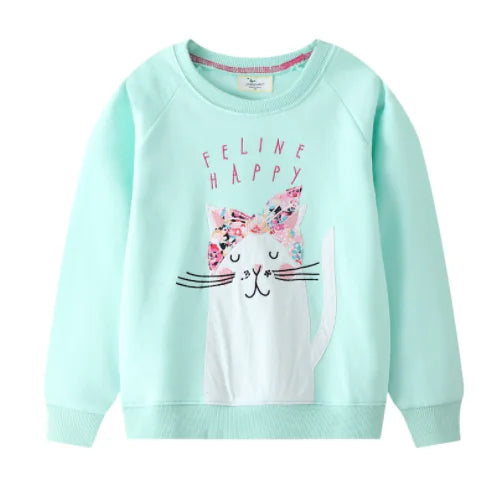 Korean Casual Long Sleeve Printed Women's Sweatshirt