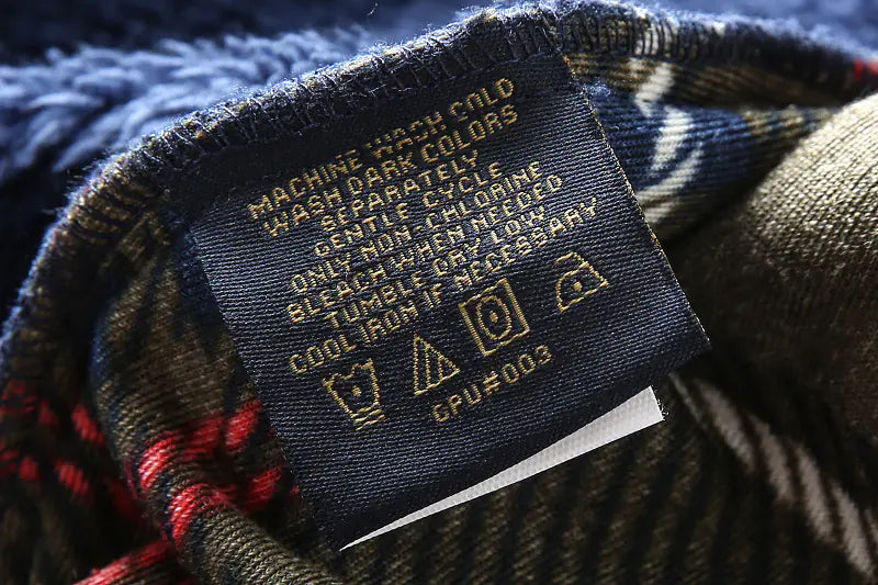 Thickened Warm Flannel Plaid Long Sleeve Shirt for Men