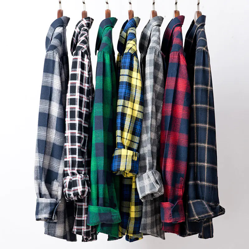 2023 Creative Long Sleeve Flannel Shirt for Men