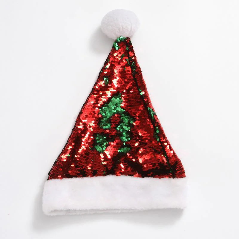Women's Short Plush Christmas Hat for Fashion