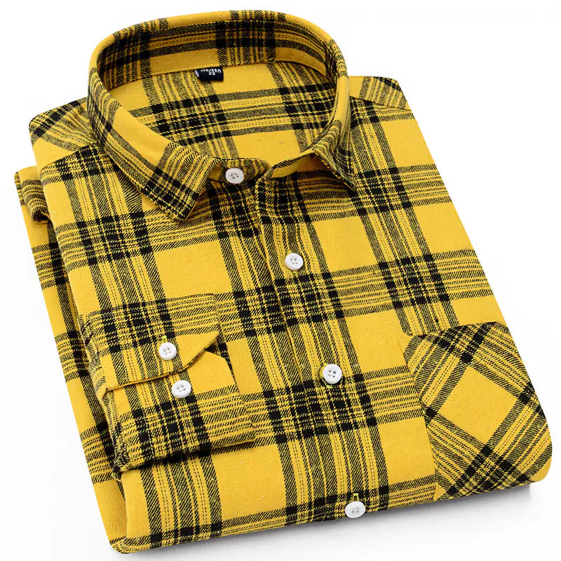 2023 Creative Long Sleeve Flannel Shirt for Men