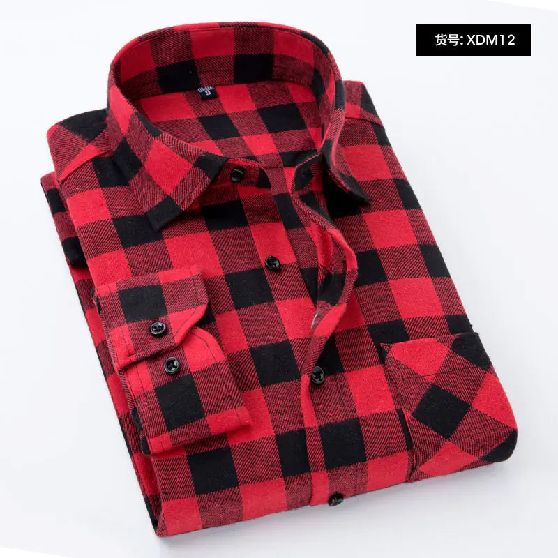 2023 Creative Long Sleeve Flannel Shirt for Men