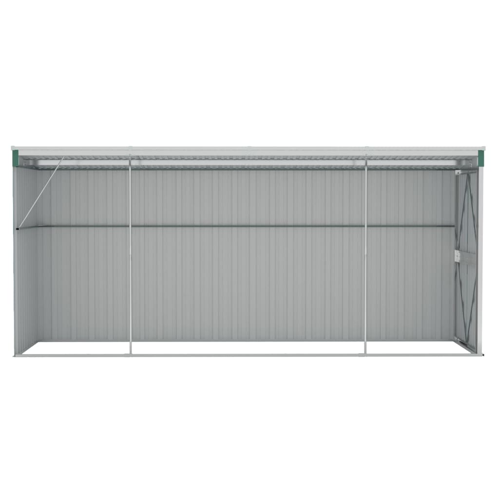vidaXL Storage Shed Wall-mounted Garden Shed for Backyard Galvanized Steel