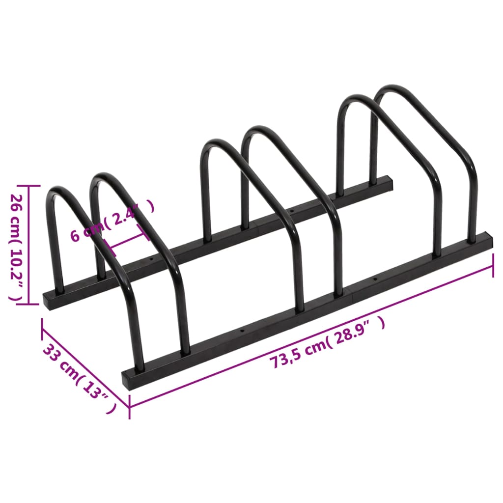 vidaXL Bike Rack Storage Bicycle Parking Stand for Bikes Galvanized Steel