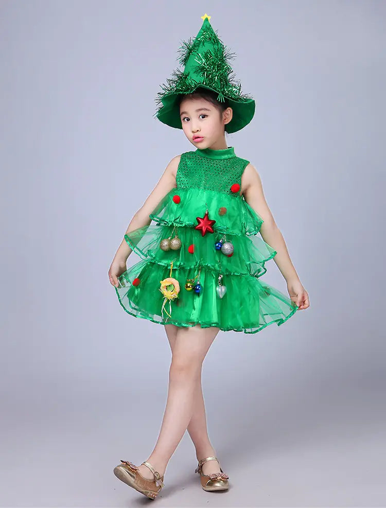 Children's Christmas Tree Performance Costume