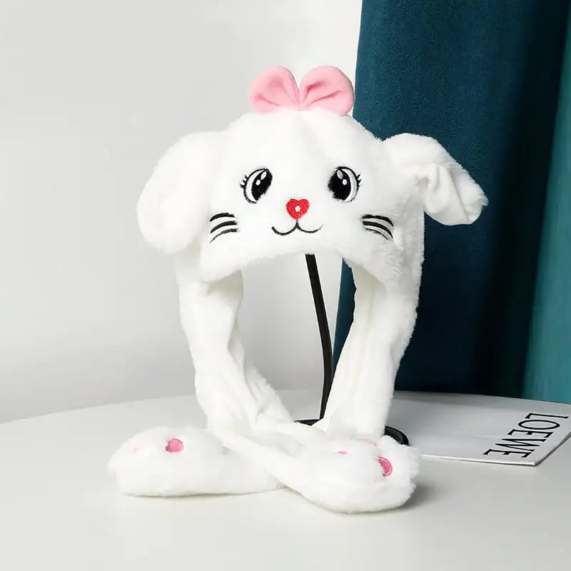 Warm Plush Hat with Moving Ears