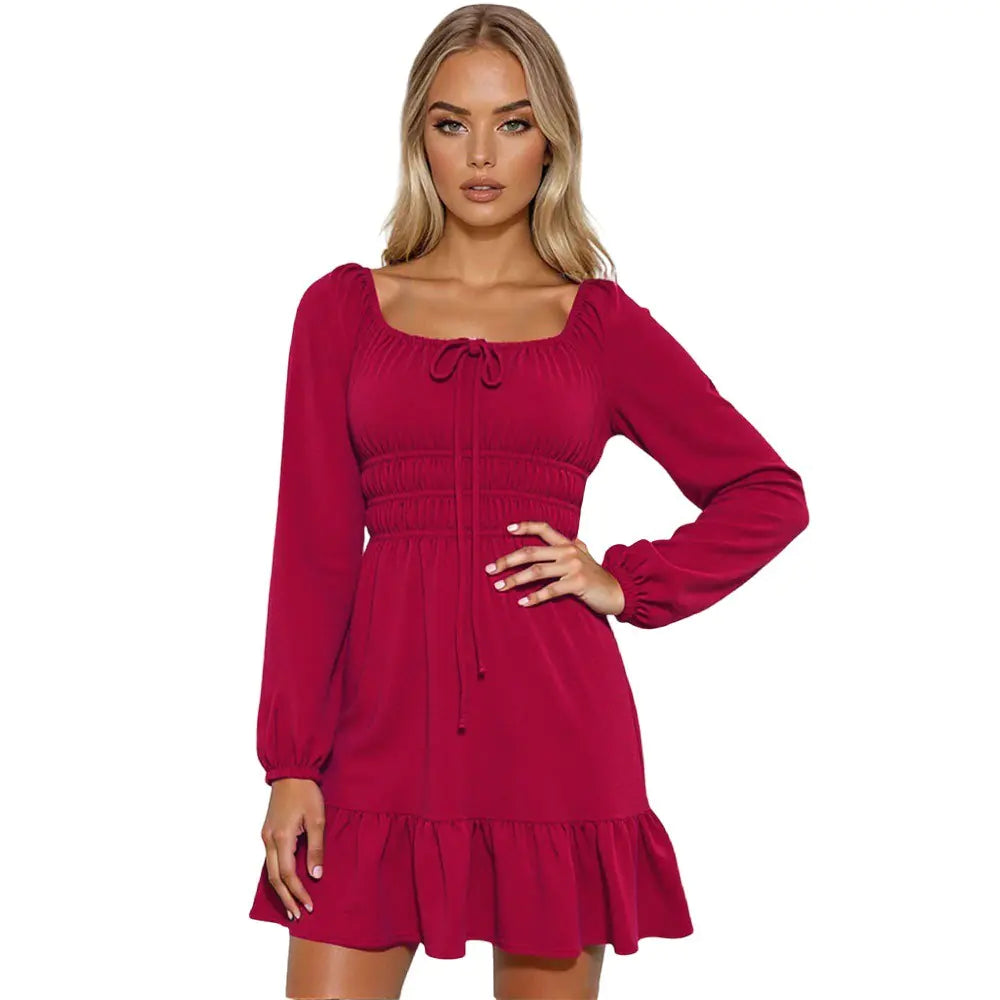 Women's Simple Square Collar Dress