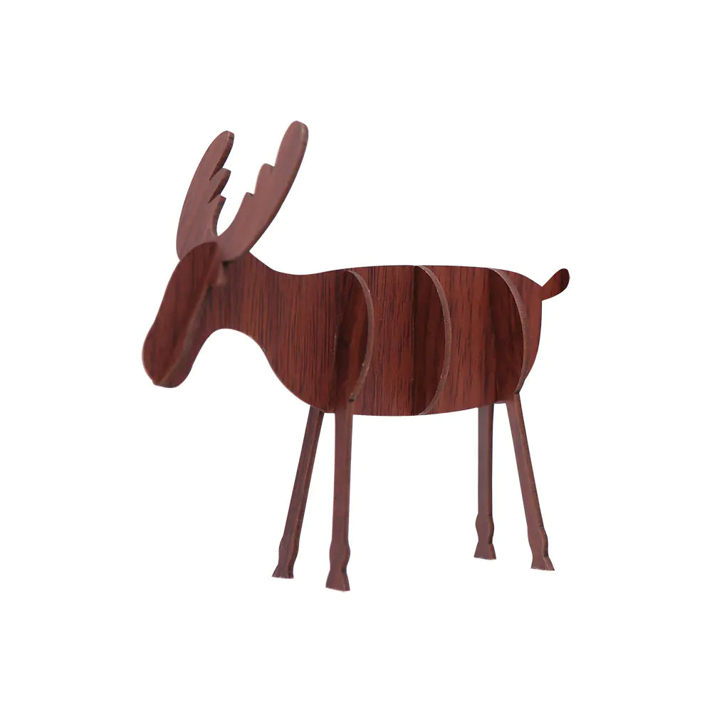 Wooden Christmas Reindeer Decor and Tree Ornament