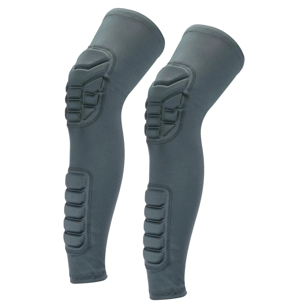 PATIKIL XL Knee Calf Pads 2 Pack Knee Braces Pad Compression Leg Sleeve Protective Calf Shin Guard for Youth Adults Football Basketball Baseball Grey