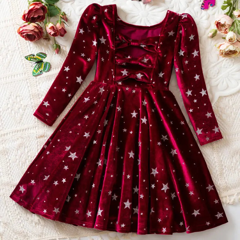 Girls' Christmas Red Dress