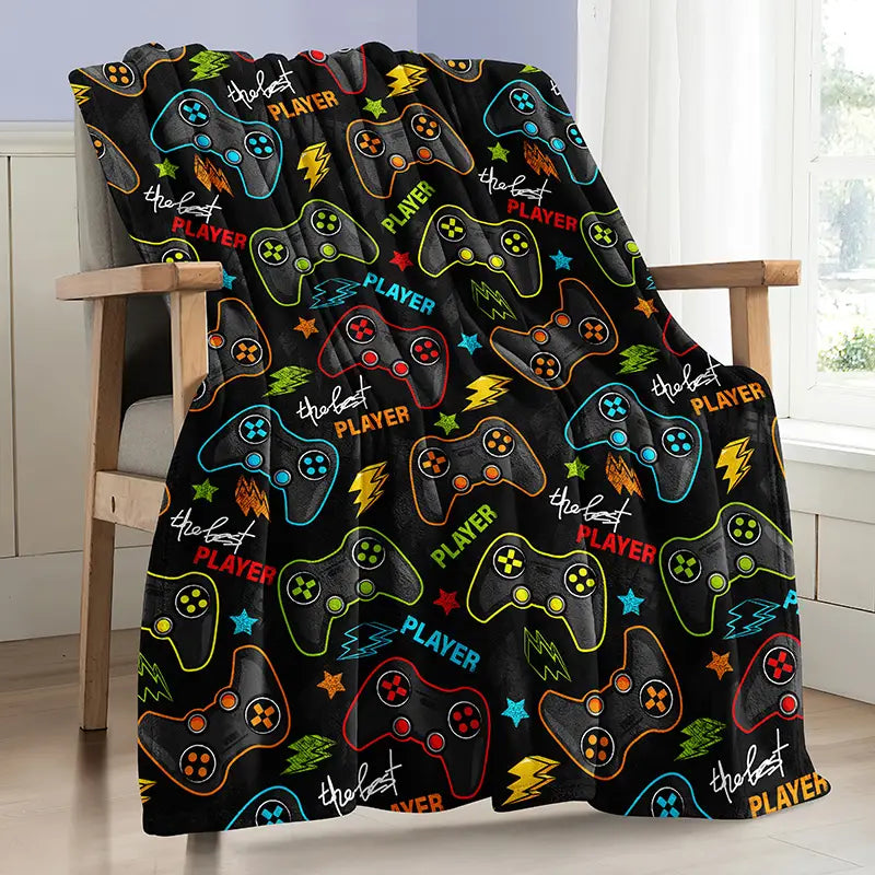 Gamer Blanket - Cozy Flannel Bedding for Couch