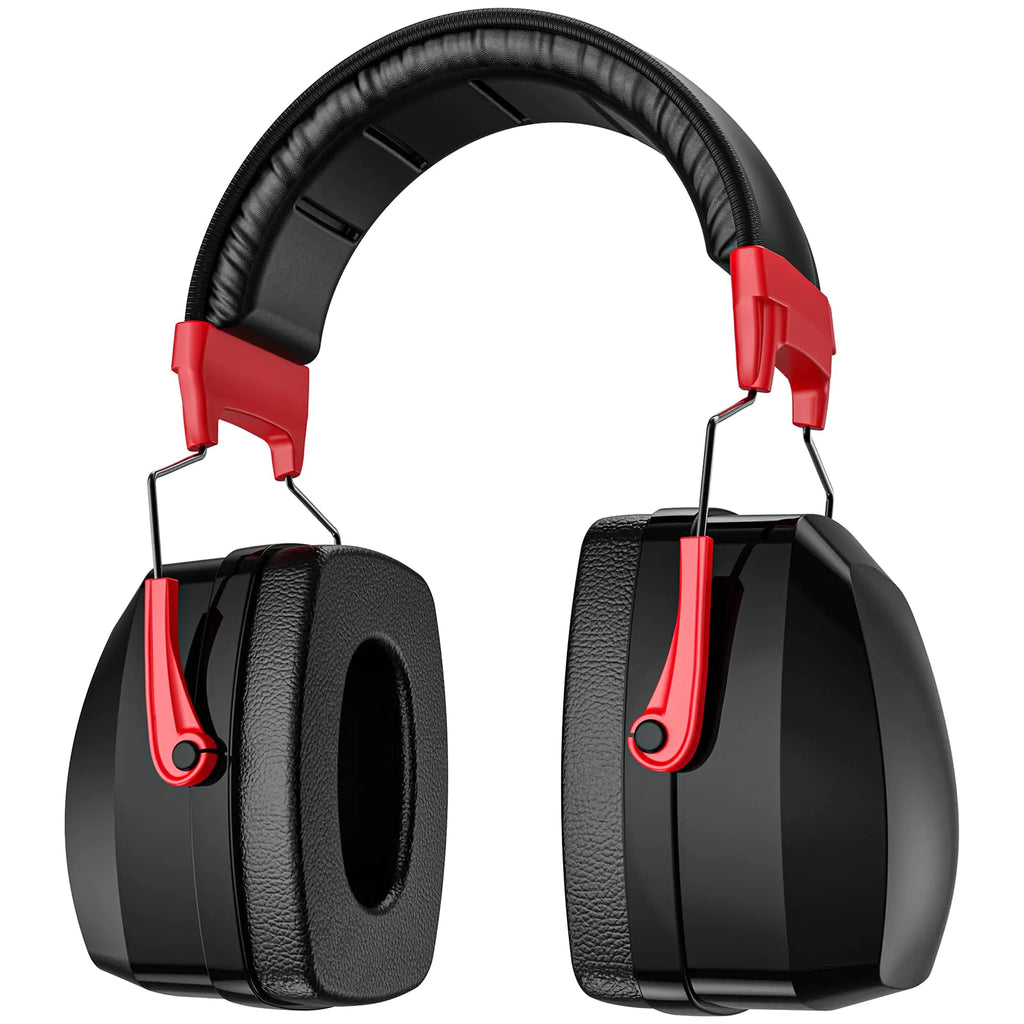 ProCase Extra Large SNR 37dB Noise Cancelling Headphones Hearing Protection Ear Muffs for Noise Reduction NRR 35dB -Red