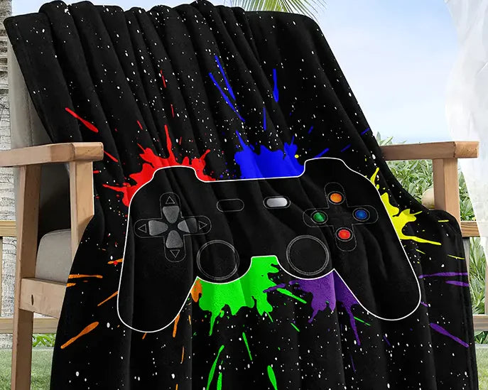 Gamer Blanket - Cozy Flannel Bedding for Couch