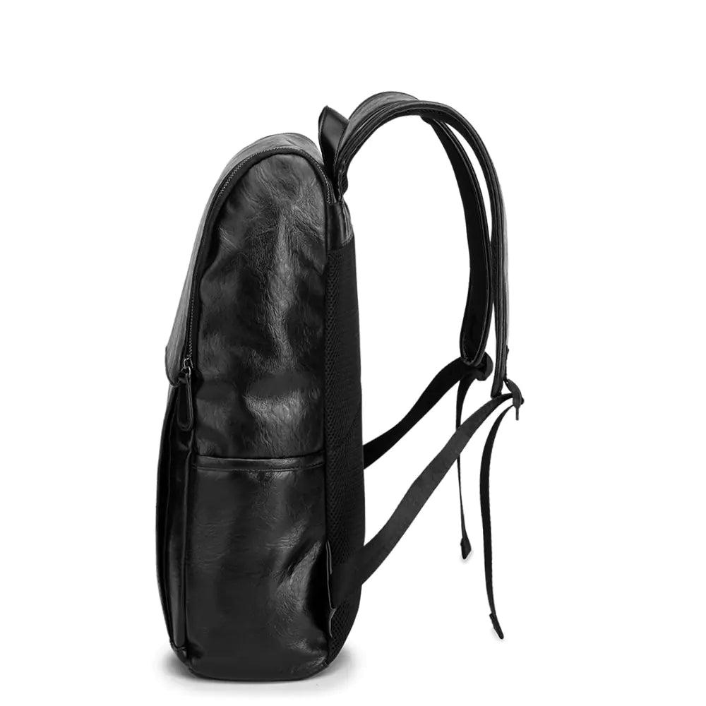 Korean Style Men's PU Backpack for Students and Travel