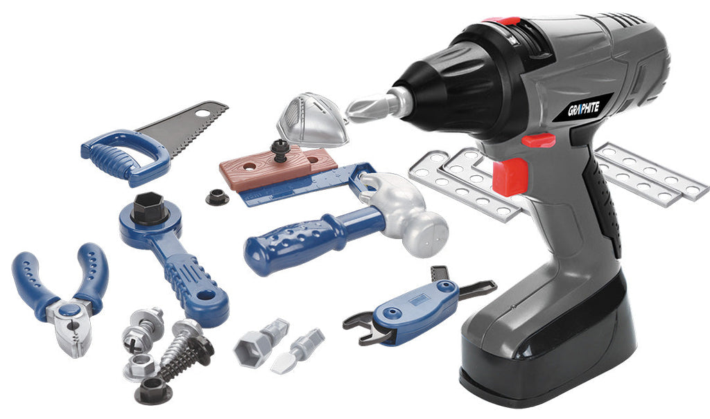 Szerszámkészlet gyerekeknek, műanyagból készült, 25 részes, Graphite