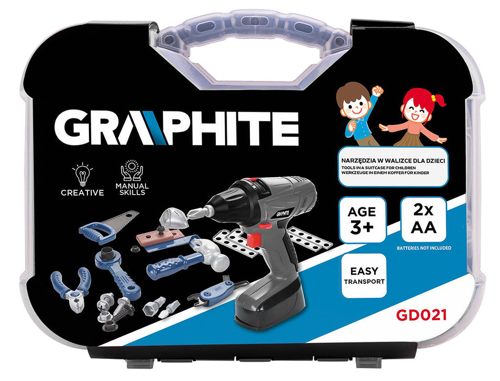 Szerszámkészlet gyerekeknek, műanyagból készült, 25 részes, Graphite