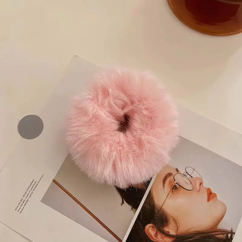 Fluffy Candy Color Hair Ties for Girls - Sweet Accessories