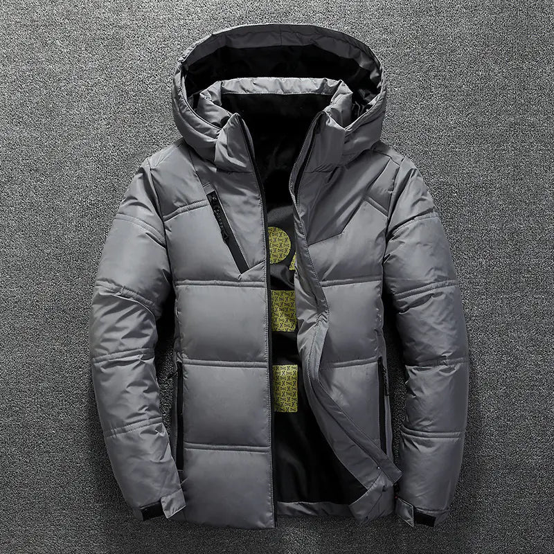 Custom Logo Men's Winter Down Jacket, Warm Coat