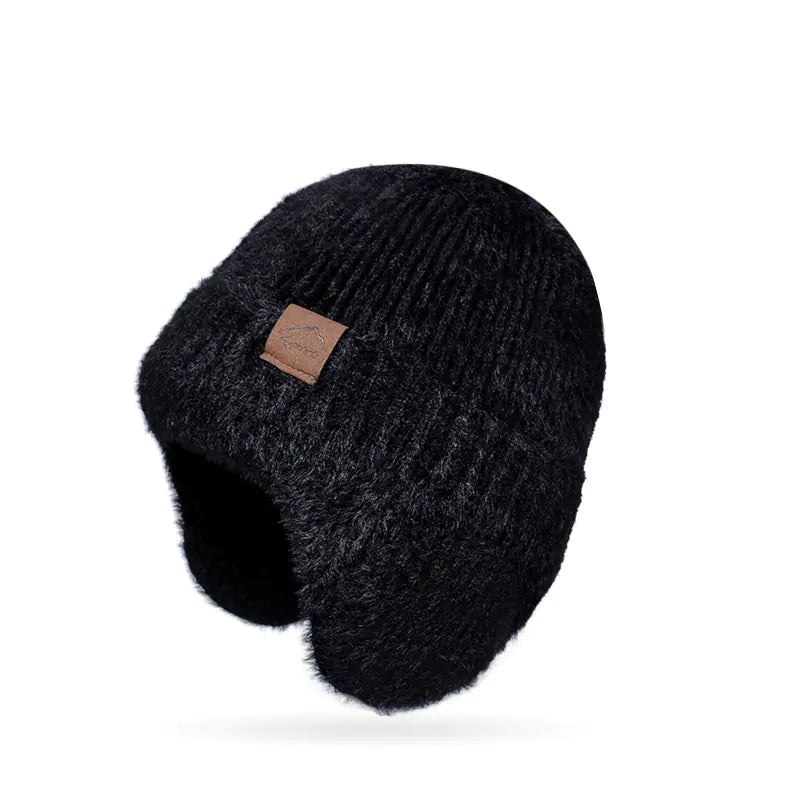 Warm Plush Knitted Cold-proof Earflaps Slipover Hat