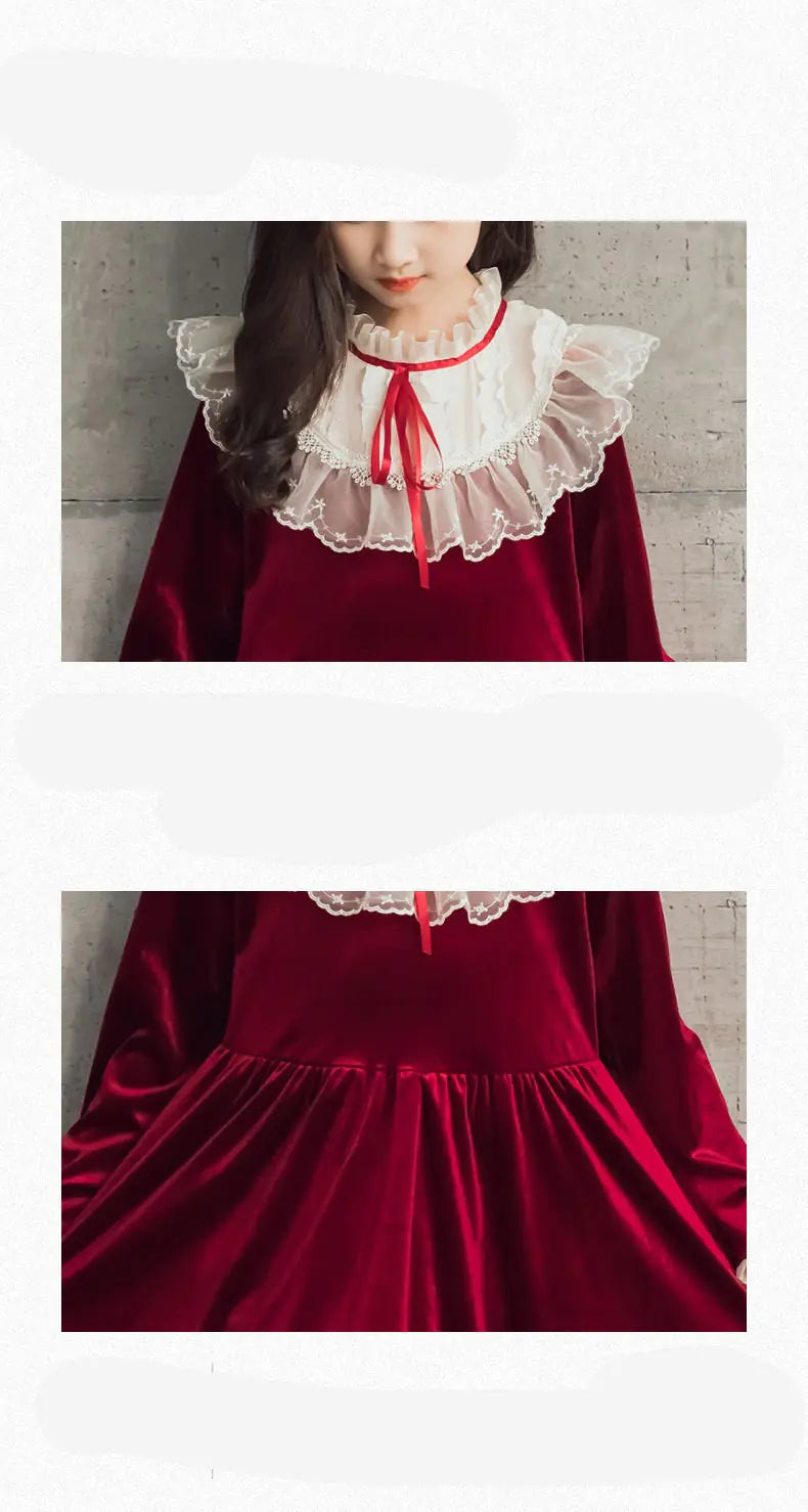 Girls Velvet Princess Dress