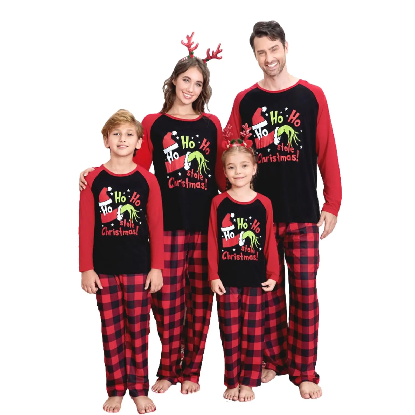 VS&LLWQ Matching Family Pajamas Christmas Family Pajamas Matching Sets Christmas Pjs Family Holiday Xmas Jammies Sleepwear(PJS-142-Women Large)