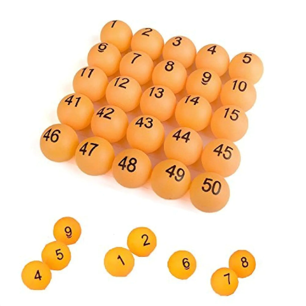 SelfTek 100Pcs Numbered Table Tennis Balls Beer PingPong Balls 40mm Raffle Balls Lottery Balls Printed with Numbers for Party Games (No. 1-100)