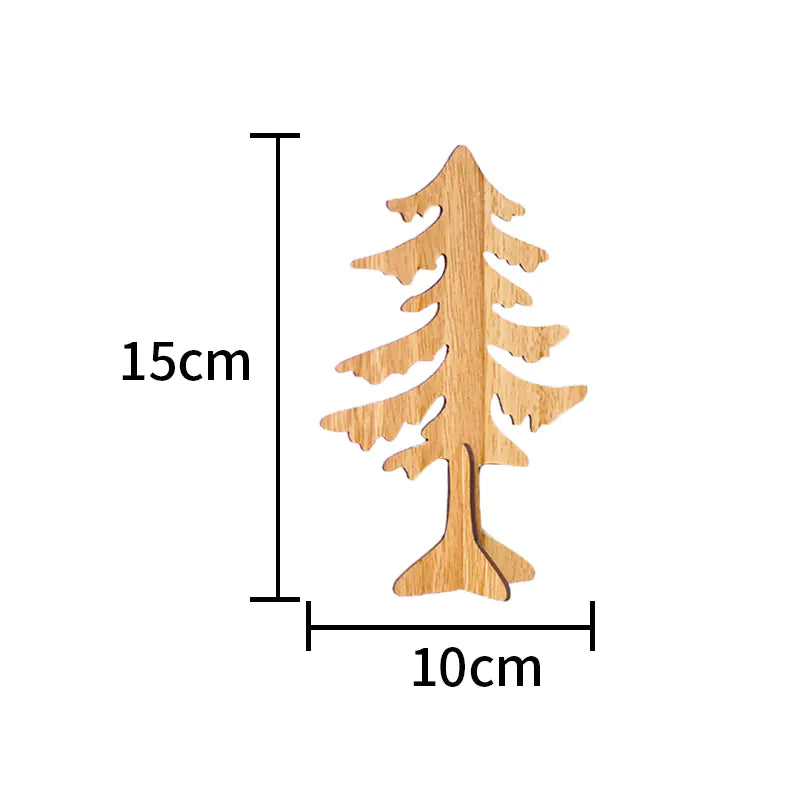 Wooden Christmas Reindeer Decor and Tree Ornament