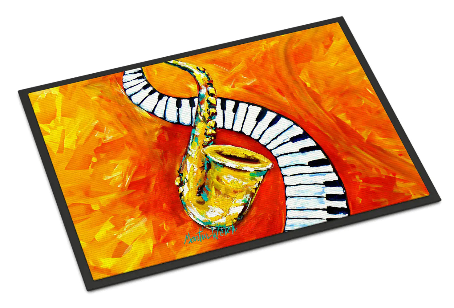 Something Blues Saxaphone and Piano Doormat