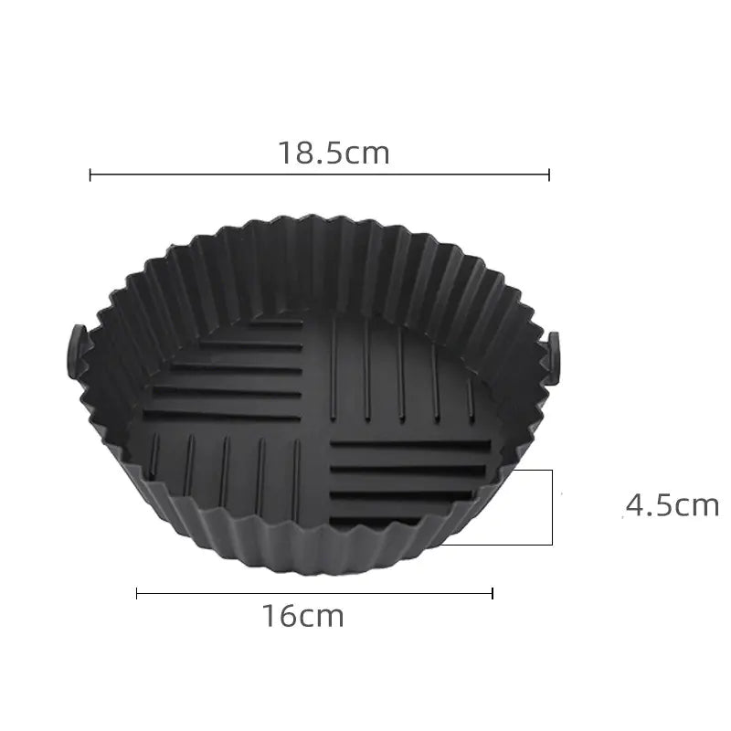 Edible Silicone Round Air Fryer Tray