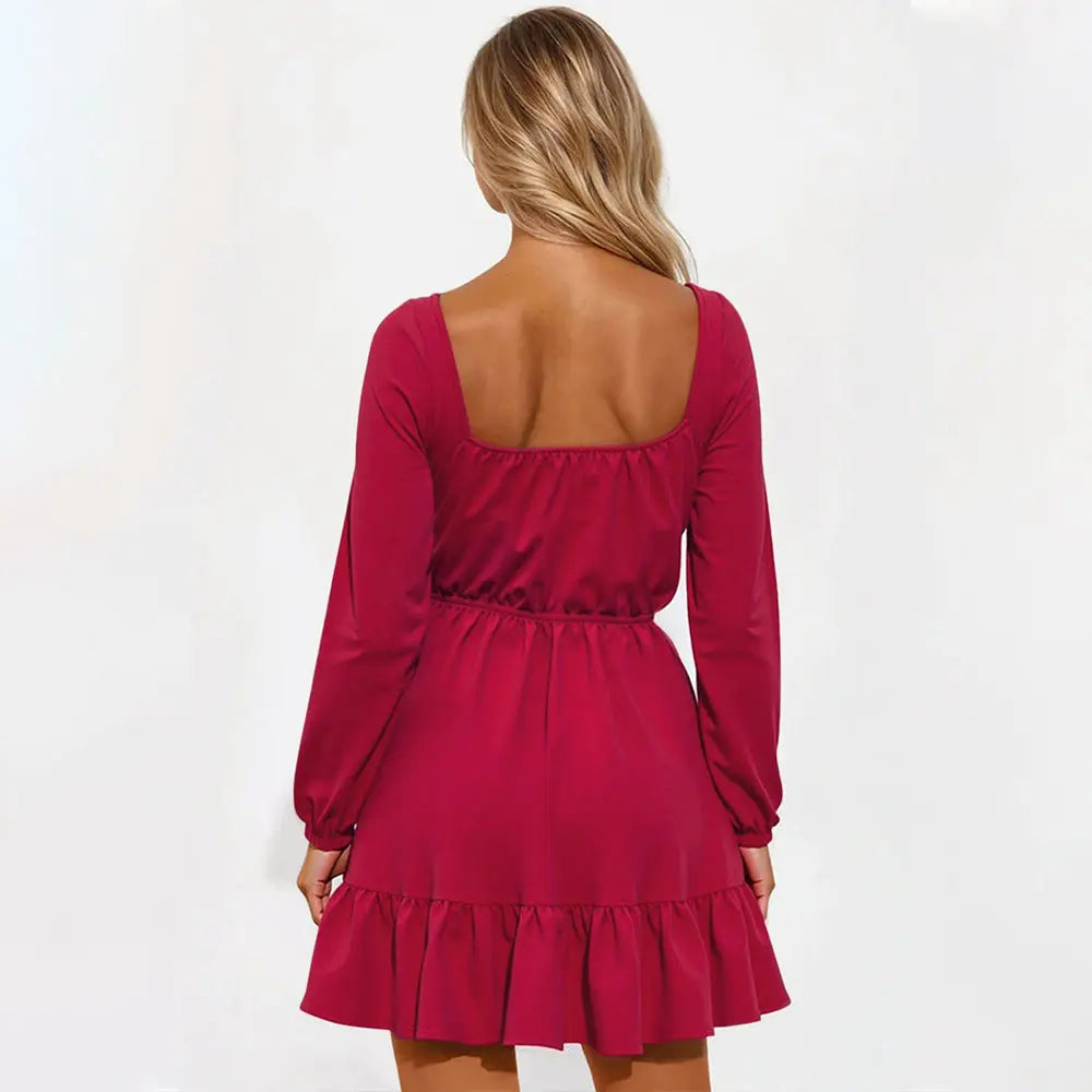 Women's Simple Square Collar Dress