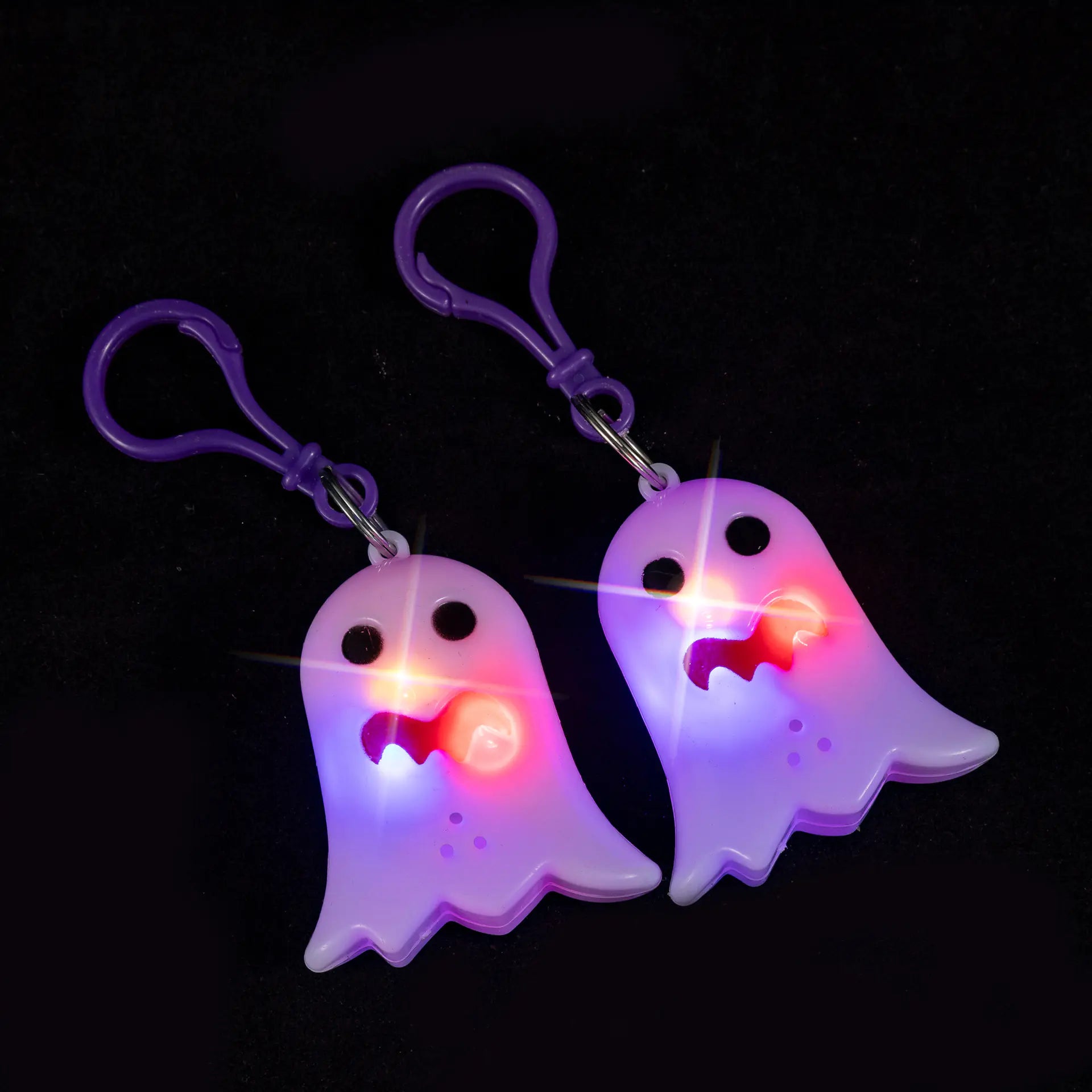 Cool Halloween Necklace Keychain with LED Pumpkin Ghosts