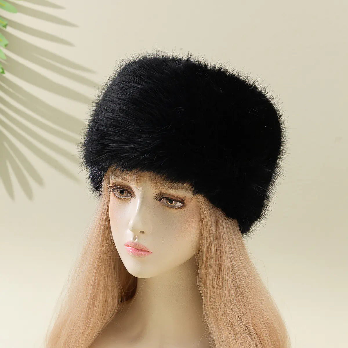 Women's Fox Fur Bucket Hat for Warm Ear Protection