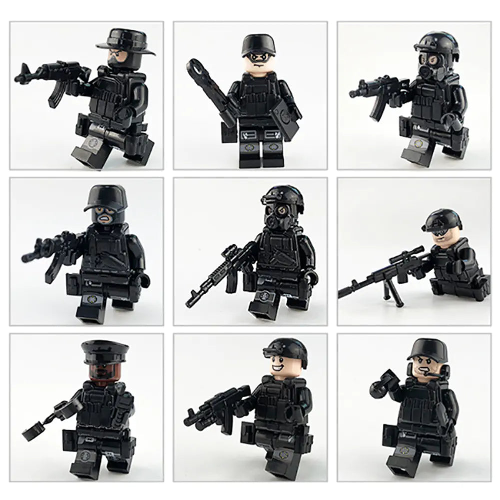 Explosive-Proof SWAT Police Action Figure Building Blocks