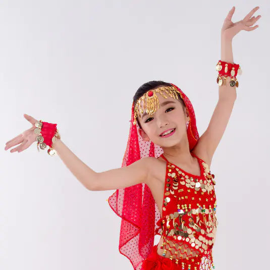 Children's Indian Dance Costume for Performance Wear