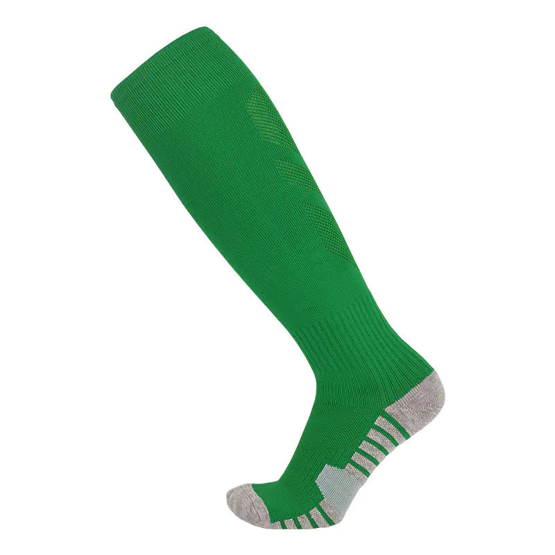 Men's High-Top Breathable Football Socks with Grip