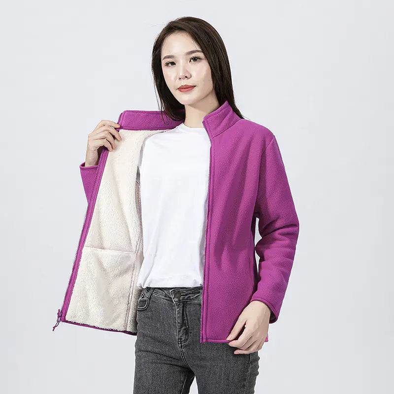 Autumn Winter Thick Fleece Jacket for Women