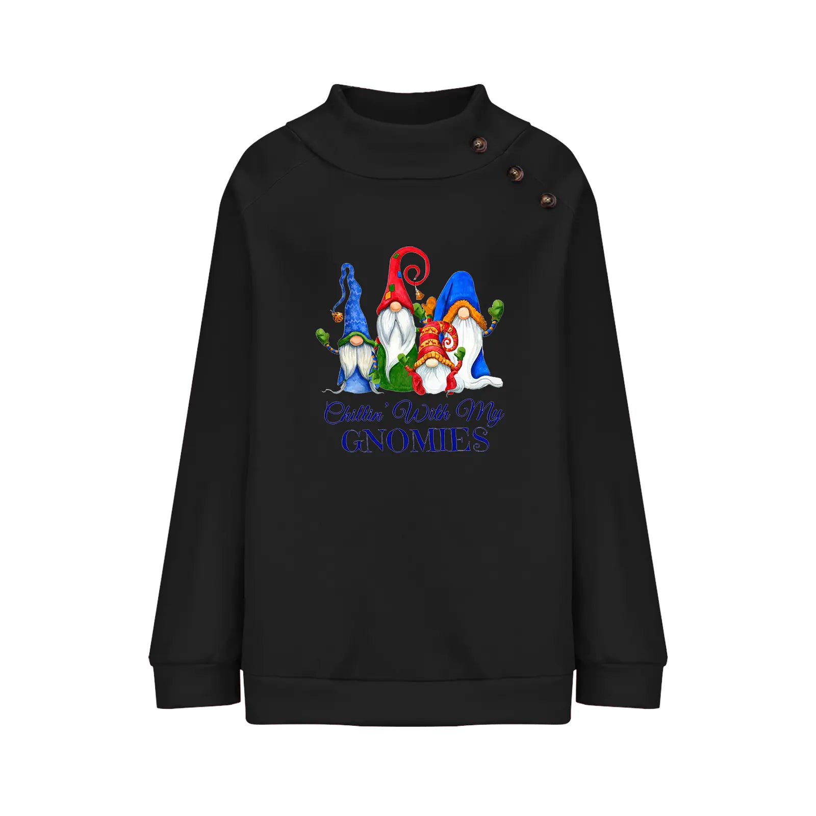 Women's Cartoon Round Neck Loose Long Sleeve Sweatshirt