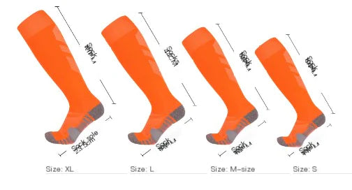 Men's High-Top Breathable Football Socks with Grip