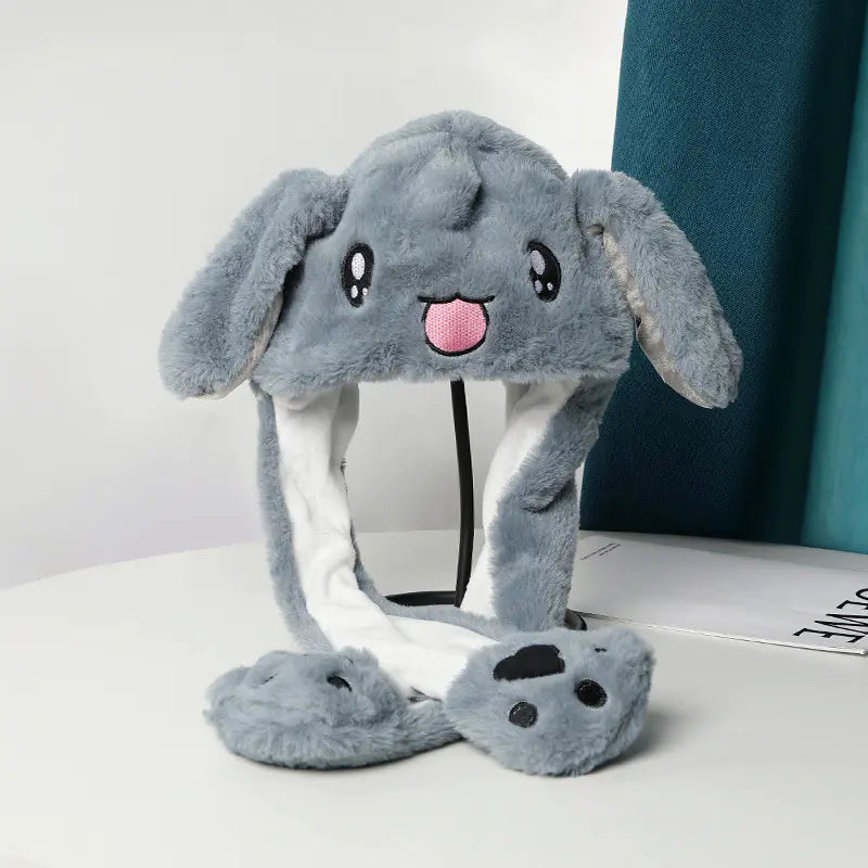 Warm Plush Hat with Moving Ears